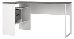 Taketo Hörnskrivbord 145 cm - Vit/Chokladbrun