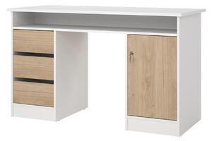 Taketo Skrivbord 55x126 cm - Vit/Natur