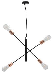 Taklampa med glödlampor 2 W svart och koppar E27