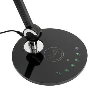 Design bordslampa svart inkl LED med touch- och induktionsladdare - Don