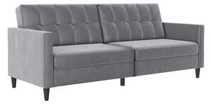Bäddsoffa Hartford 203x83x82 cm, Grå, Sammet - 203x83x82 cm, Grå, Sammet