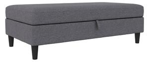 Fotpall/pall Hartford Grå, Linnetyg Utseende (100% Polyester - Grå, Linnetyg Utseende (100% Polyester