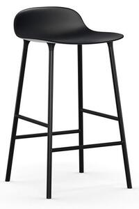 Normann Copenhagen - Form Barstool 65 cm Steel - Barstol - Black / Steel - H77 x W42,5 x D42,5 x SH65 cm