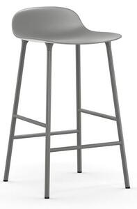 Normann Copenhagen - Form Barstool 65 cm Steel - Barstol - Grey / Steel - H77 x W42,5 x D42,5 x SH65 cm