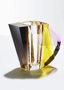 Reflections Copenhagen - Manhattan Vase - Vas - Grand - Clear/Yellow/Brown/Rose - 25,5 x 23 x 13,5 cm