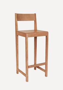 FRAMA - Bar chair 01 - Barstol - High - Warm Brown Wood - W39,5 x D39,7 x H104,5 x SH75 cm