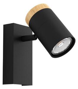 Vägglampa Eglo Cartagena Svart/Trä -
