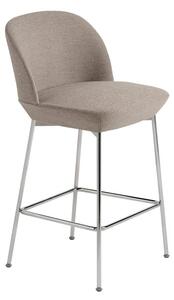 Muuto - Oslo Counter Chair - Barstol - Chrome / Ocean 32 - W51 x D55 x H93,5 cm