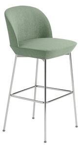 Muuto - Oslo Bar Chair - Barstol - Chrome / Still 941 - W51 x D55 x H103,5 cm