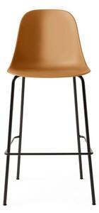 Audo Copenhagen - Harbour Bar Counter Chair / Black Steel Base - Barstol - Khaki - W59 x D58,5 x H112 x SH73 cm