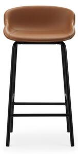 Normann Copenhagen - Hyg Barstol by Simon Legald / Full Upholstery - Barstol - Black / Ultra leather - 65 cm