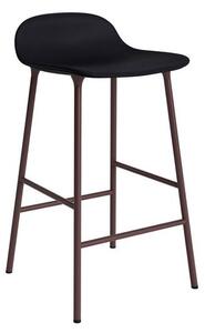 Normann Copenhagen - Form Barstool 65 cm Full Upholstery Steel - Barstol - Brown Steel / Ultra 41599 - H77 x W42,5 x D42,5 x SH65 cm