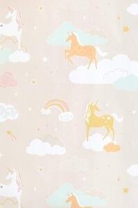 RAINBOW TREASURES LOVELY PASTEL PINK Non woven / Easy up-tapet