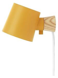 Normann Copenhagen - Rise Wall Lamp - Vägglampa - Yellow - Ø10 x L17 x H9,7 cm