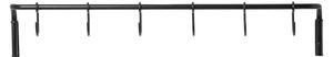 Ferm Living - Kitchen Rod w/ Hooks - Krokar - Black - B: 55,3 x H: 9,65 x D: 6,15 cm