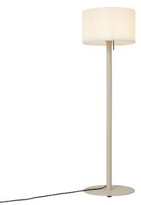 Skandinavisk utomhusgolvlampa beige med vit skärm IP44 - Mississippi
