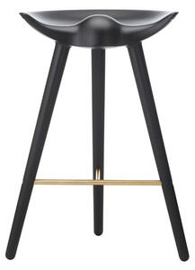 Audo Copenhagen - ML 42 Bar Stool - Barstol - Low - Black Stained Beech/Brass - H69 cm