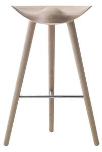 Audo Copenhagen - ML 42 Bar Stool - Barstol - High - Oak/Steel - H77 cm