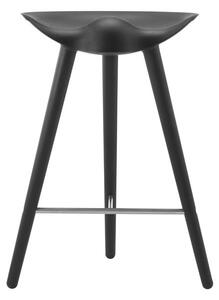 Audo Copenhagen - ML 42 Bar Stool - Barstol - Low - Black Stained Beech/Steel - H69 cm