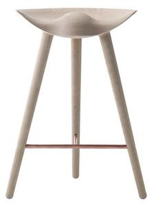 Audo Copenhagen - ML 42 Bar Stool - Barstol - Low - Oak/Copper - H69 cm