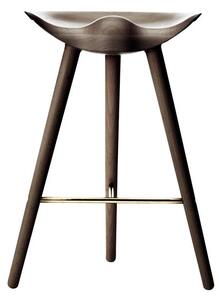 Audo Copenhagen - ML 42 Bar Stool - Barstol - Low - Brown Oiled Oak/Brass - H69 cm