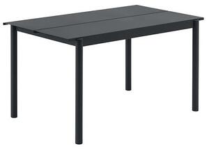 Muuto - Linear Steel Table - Trädgårdsbord - Black - L220 x D90 x H73,5 cm