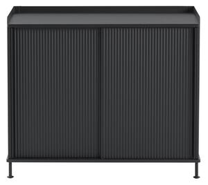 Muuto - Enfold Sideboard / Tall - Skänk - Black / Black - L: 94,5 x D: 45 x H: 84 cm