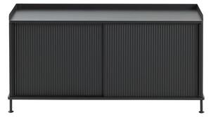 Muuto - Enfold Sideboard / Low - Skänk - Black / Black - L: 124,5 x D: 45 x H: 62 cm