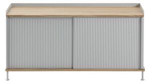 Muuto - Enfold Sideboard / Low - Skänk - Oak / Grey - L: 124,5 x D: 45 x H: 62 cm