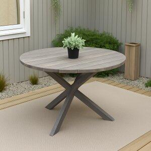 Scottsdale runt utebord - Ø112 cm | Rustik grå