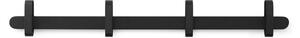 Normann Copenhagen - Hoop Coat Rack - Krokar - Black - H: 10,5 x L: 81,5 x D: 5,3 cm - 0,7 kg