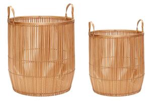 Hübsch - Vantage Baskets (set of 2) - Korg - Large Set - Nature - Ø60 x H70 cm