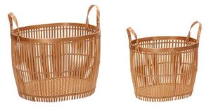 Hübsch - Vantage Baskets (set of 2) - Korg - Small Set - Nature - L37 x W36 x H29 cm & L38 x W47 x H33 cm