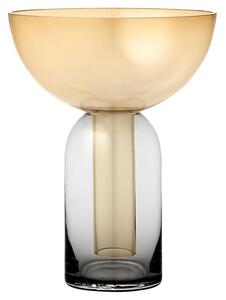 AYTM - Torus glass vase - Vas - Small - Black/Amber - Ø15 x H19,5 cm