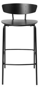 Ferm Living - Herman Bar Stool - Barstol - Low - Black - W39,5 H83,5 D39,5 cm