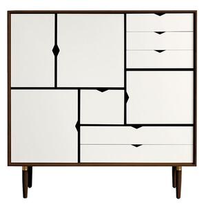 Andersen Furniture - S3 storage sideboard - Skänk - Oiled Walnut / Alpino - W130 x D43 x H132 cm