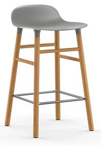 Normann Copenhagen - Form Barstool 65 cm Wood - Barstol - Grey / Oak - H77 x W43 x D42,5 x SH65 cm