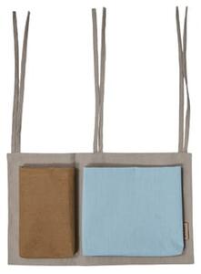 OYOY MINI - Saga Bed Storage - Sängfickor - Blue/Clay - L24 x W40 x H2