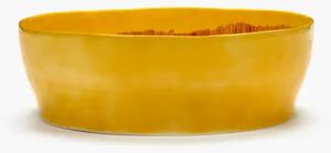Serax - Salad Bowl Feast - Skål för servering - Yellow Stripes Red - Ø28.5 x H9.5 cm