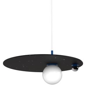 Swedish Ninja - PLUTO BIG Charcoal Black - Hängande lampa - Electric Blue - Ø58 x H26 cm