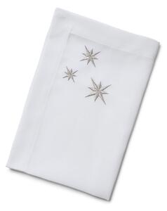Langkilde & Søn - Napkin with Silver star - Servetter av tyg - Sølv - 50 x 50 cm