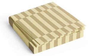 HAY - Pattern Napkins - Servetter av tyg - Cream and Sand - Pillar Stripe / Set of 20 - Lunch - W33 x D33 cm