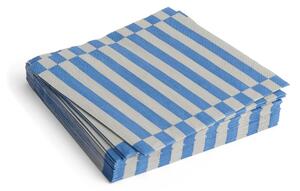HAY - Pattern Napkins - Servetter av tyg - Grey and Blue - Pillar Stripe / Set of 20 - Lunch - W33 x D33 cm