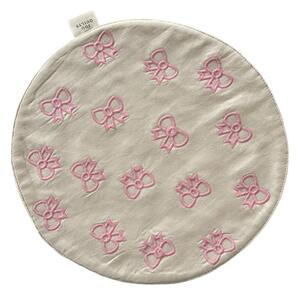 Jou Quilts - Jou Embroidery napkin - Servetter av tyg - Rosa slöjfjädrar - Small