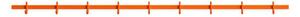 String Furniture - Relief Hook Rail - Garderobskrokar - Orange - Large - W123 x H5,2 x W4,7 cm