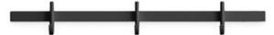 String Furniture - Relief Hook Rail - Garderobskrokar - Grey - Small - W41 x H5,2 x W4,7 cm