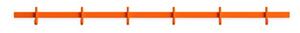 String Furniture - Relief Hook Rail - Garderobskrokar - Orange - Medium - W82 x H5,2 x W4,7 cm
