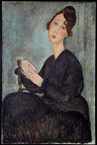 Modigliani, Amedeo - Konsttryck Portrait of Dedie (Odette Hayden), (26.7 x 40 cm)