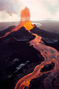 Konstfotografering Kilauea Volcano Erupting, Jim Sugar, (26.7 x 40 cm)