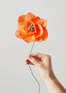 Studio About - Paper Flower, Poppy - Paper Flowers - Red - Ø13 x H43 cm